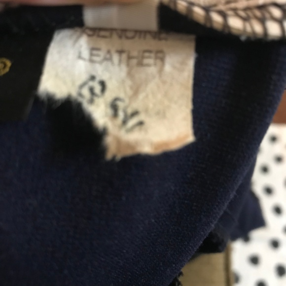 Vintage ISABEL Leather Knit Nautical Blazer Jacket - Picture 7 of 8